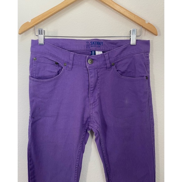 H&M Divided • Skinny Low Waist Purple Denim Jeans - Picture 3 of 15